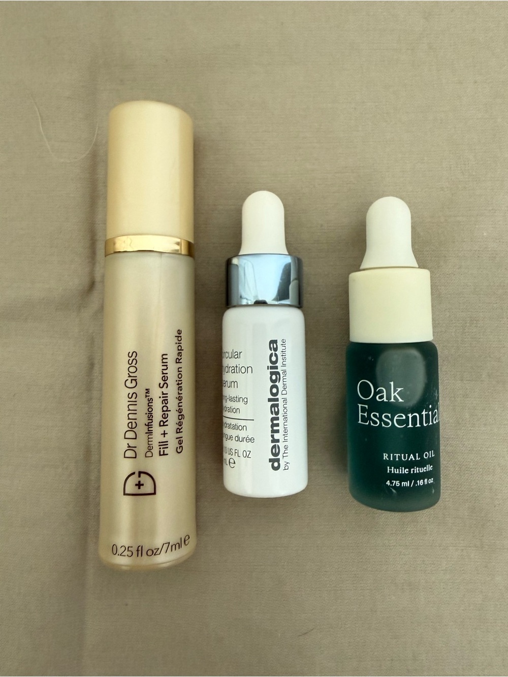 Mini Luxury Serum Trio - Dr Dennis Gross, dermalogica & Oak Essentials - Picture 1 of 4